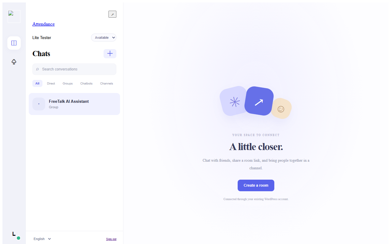 FreeTalk AI chatbot - en